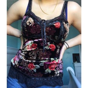 floral vintage velvet cami.
